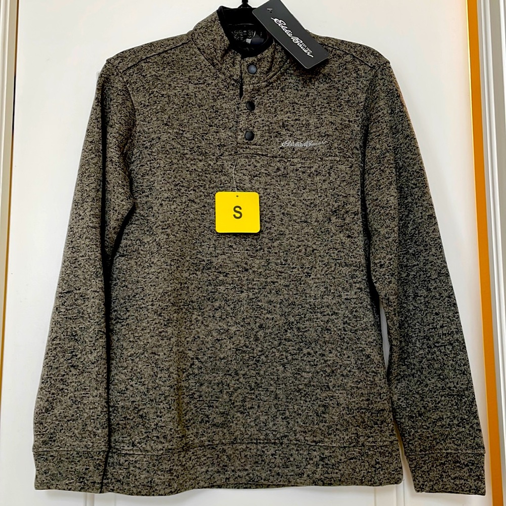 EDDIE BAUER est.1920 UNISEX NWT front snap closure pullover- easy wear size S